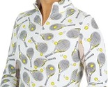NWT Ladies IBKUL VENUS WHITE Long Sleeve Mock Tennis Shirt S M L XL - $64.99