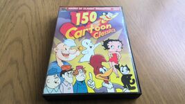 150 Cartoon Classics 4 Disc DVD Set Vintage 2006 Kids Children Cartoons New - $8.81