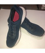 Athletic Works Mens Slip On Comfort Sneakers Navy Blue Fabric Upper SZ 13 - $11.87