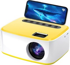 Yellow Fuegobird Mini Projector 2022 Upgraded Video Projector, Multimedia Home - £40.70 GBP
