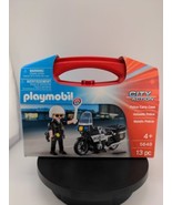 Playmobil City Action Police Carry Case Cop Motorcycle Policeman New 5648 - $12.35