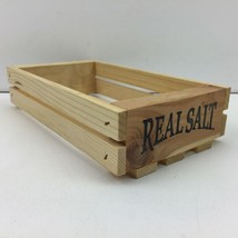 Real Salt Wooden Crate Rustic Farmhouse Decor Organizing Storage Crate - £20.29 GBP