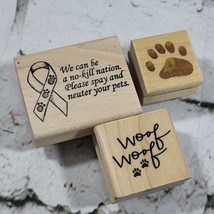 Animals Pets Dogs Rubber Stamps lot of 3  - £11.63 GBP