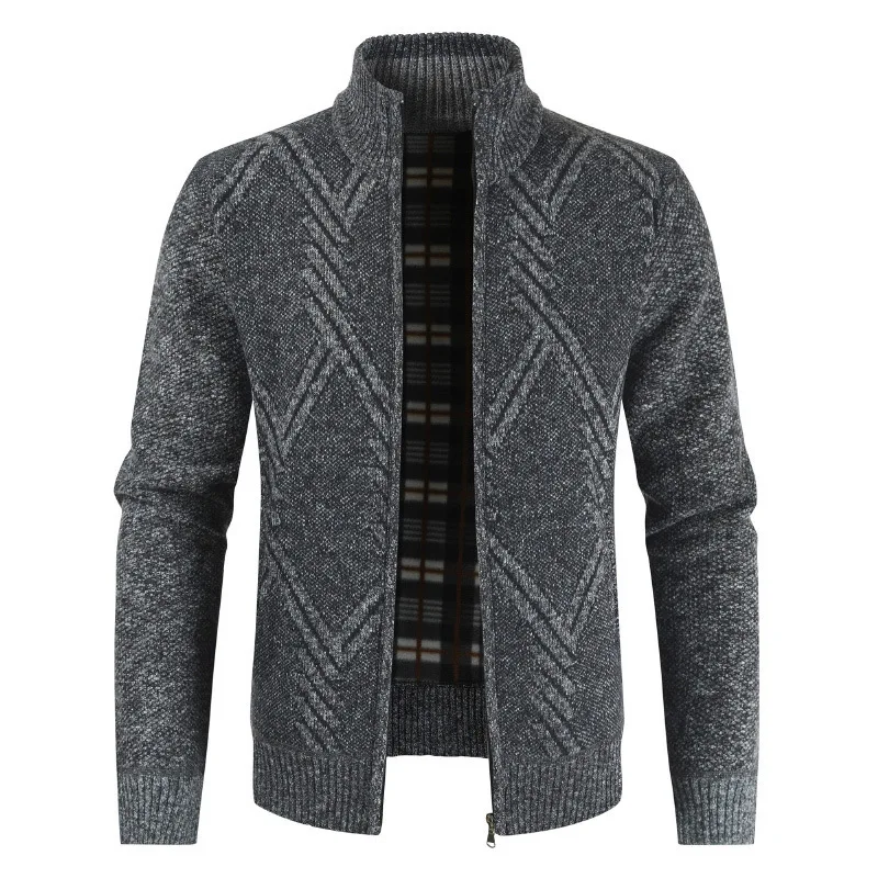 New Autumn Winter Jacket Men Coats Solid Slim Fit Thick Fleece Coats Men... - $116.14