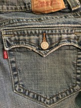Levi&#39;s 542 low flare stretch flap pockets blue jeans women size 14M - £12.63 GBP