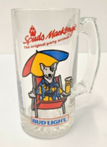 Spuds MacKenzie The Original Party Animal Bud Light Glass Beer Mug Beach 1987 - £10.91 GBP