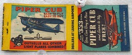Vintage Matchbook Cover Piper Aircraft Corporation buy Piper Cub $333 Down - $4.99