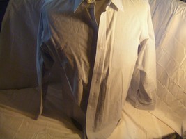 RALPH LAUREN POLO DRESS CASUAL SHIRT L/S BLUE WHITE PIN STRIPE SIZE 17-35 - $21.37