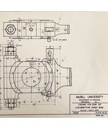 McGill University Locomotive Crank Pin 1965 Mechanical Drawing Print DWEE12 - $557.00 MXN