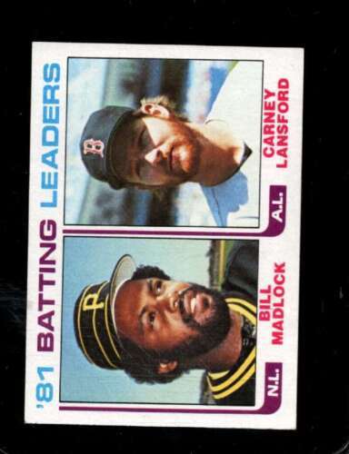 Primary image for 1982 TOPPS #161 BILL MADLOCK/CARNEY LANSFORD EXMT BA LEADERS *X81293