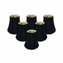 Royal Designs, Inc. True Bell Lamp Shade with Flame Clip Fitter, BS-704FC-6BLK-6 - £119.15 GBP