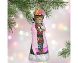 FRIDA CATLO CHRISTMAS TREE ORNAMENT 6.5" Glass Adorable Cat Mexican Arti... - $23.95