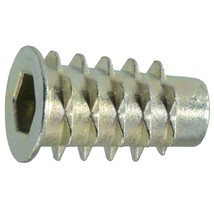 6mm-1.0 x 20mm Die Cast Zinc Coarse Thread Soft Wood Inserts (5 pcs.) - $12.82