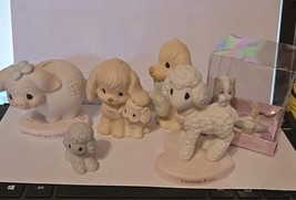 Precious Moments Baby Animals Lot of 6 Figurines   Skunk, Pig, Dog, Lamb... - $442.15 MXN