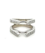 1/2 ct Diamond Enhancer Ring Guard REAL Solid 14 k White Gold 6.0 g Size 5 - £1,383.93 GBP