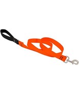 Dog Leash by Lupine in 1&quot; Wide Blaze Orange 6-Foot Long with Padded Handle - $34.32 CAD