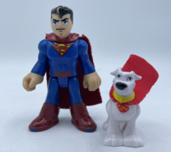 Imaginext Figures Dc Comics Superman And Dog Krypto - £6.26 GBP