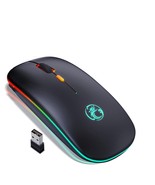 Wireless Mouse For Laptop PC Wireless Black - £11.17 GBP
