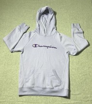 Champion Sweatshirt Hoodie Youth Large Long Sleeve Pocket Embroidered Pu... - $9.99