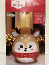 Holiday Time Festive Reindeer Airblow Inflatable 3.5 Feet NEW - £26.89 GBP