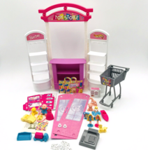 Barbie Toy Store Lot 1998 Display Counter Shopping Cart Toys - $49.99