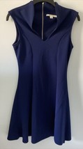 Miami Size Small Dark Blue Sleeveless V-Neck Fit &amp; Flare Dress . - £12.94 GBP