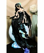 Ebros Large Gothic Lunar Eclipse Raven Fairy Statue 11&quot;H Nene Thomas Dar... - $109.34 CAD