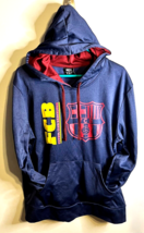 FC Barcelona Official Merchandise FCB Screen Print Hoodie Pullover Lightweight - £14.68 GBP
