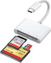 USB C SD Card Reader for 15 Android Mac Laptop 3 in 1 C CF SD TF Memory Card Ada - £28.04 GBP