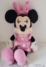 Disney Minnie Mouse Pink Dress 11&quot; Plush Lovey Doll Stuffed Animal Toy  - £7.64 GBP