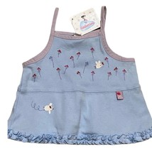 Catimini 12 Months NWT Girls Embellished Blue Tank Top - $9.60