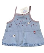 Catimini 12 Months NWT Girls Embellished Blue Tank Top - $9.60