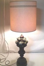 Original Antique Chapman MFG CO 1963 Fruit plaster topiary lamp w/ Shade TESTED - £137.87 GBP