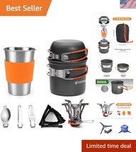 Complete Backpacking Cooking Kit: Mini Stove, Pots, Utensils &amp; Storage Bags - $1,602.05 MXN