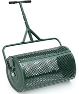 24 Inch Compost Spreader Peat Moss Spreader Rolling Metal Mesh for Garde... - $47.49