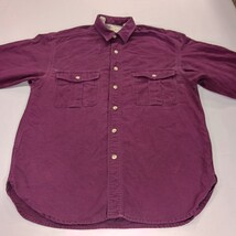 Eddie Bauer Men's Red Heavyweight Cotton Long Sleeve Shirt Size Large image 12