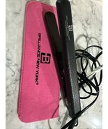 Brilliance New York Diamond 1” Ceramic Flat Iron Hair Black BNY Swivel Cord - $20.31 CAD