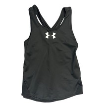 Under Armour Tank Top Racerback Black Sleeveless Fitted Heatgear Girls Y... - £7.27 GBP