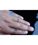 Sterling Silver Enamel Square Polygon Signet Pinky Ring – Unisex, Color Options - $1,289.81 MXN