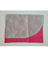 Vintage 1950&#39;s Handmade Cloth Make-Up &amp; Accessories Bag Pink &amp; Blue - €6,86 EUR