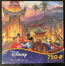 Disney &quot;Thomas Kinkade&quot;,  Mickey &amp; Minnie In Hollywood. 750 Piece Puzzle... - $59.00