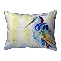 Betsy Drake Watercolor Heron Extra Large Zippered Pillow 20x24 - $61.88