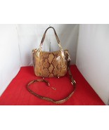 Michael Kors Brooke Medium Embossed Python Leather Shoulder Tote $378 Sa... - $98.99