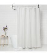 Threshold Solid Sour Cream Textured Cotton Shower Curtain Cream White - €12,37 EUR