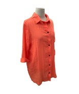 A.N.A LADIES SOLID SHEER LIGHTWEIGHT SWIMWEAR COVER TOP SHIRT BLOUSE NWT XL - £23.50 GBP
