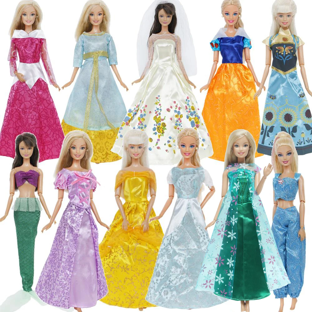 1x COSPLAY Fairytale Doll Accessories Classic Princess Party Gown Dress for - £7.36 GBP+