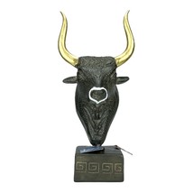 Bull Head Minotaur Minoan Knossos Greek Statue Sculpture Museum Copy Cast Stone - £36.08 GBP