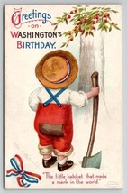 Ellen Clapsaddle Little Washington With The Hatchet Patriotic Postcard X26 - $12.95