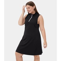 Halara Cloudful Air Half Zip Plain 2-Piece Set Golf Dress-Stay Ready Black 1X - £42.42 GBP