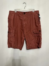 Union Men&#39;s Red Clay Cargo Shorts Zipper 34R NWT - $32.71